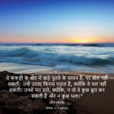 Picture 03 - यिर्मयाह 10:5 HINIRV - वे ककड़ी के खेत में - Bible Verse Picture