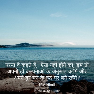 Picture 03 - यिर्मयाह 18:12 HINIRV - परन्तु वे कहते हैं, - Bible Verse Picture