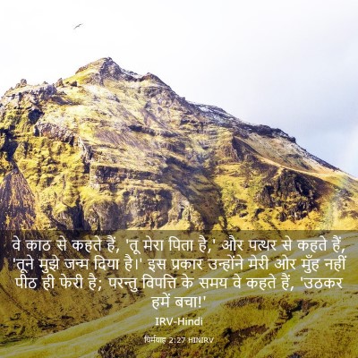 Picture 03 - यिर्मयाह 2:27 HINIRV - वे काठ से कहते हैं, - Bible Verse Picture
