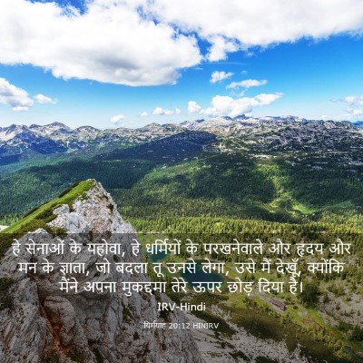 Picture 03 - यिर्मयाह 20:12 HINIRV - हे सेनाओं के यहोवा, - Bible Verse Picture