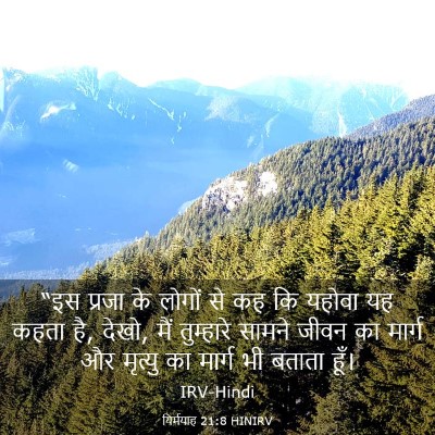 Picture 03 - यिर्मयाह 21:8 HINIRV - “इस प्रजा के लोगों - Bible Verse Picture