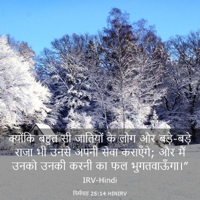 Picture 03 - यिर्मयाह 25:14 HINIRV - क्योंकि बहुत सी - Bible Verse Picture