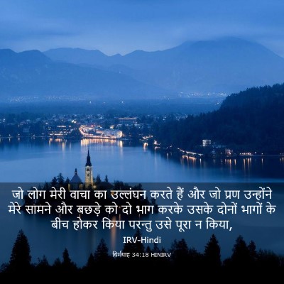 Picture 03 - यिर्मयाह 34:18 HINIRV - जो लोग मेरी वाचा का - Bible Verse Picture