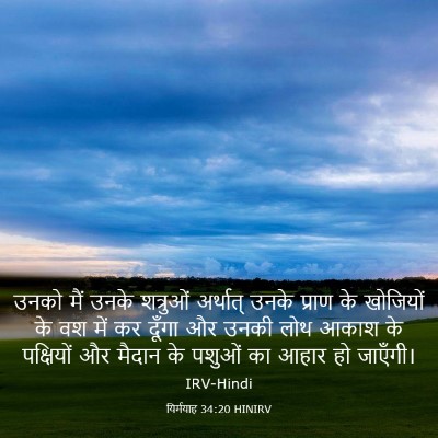Picture 03 - यिर्मयाह 34:20 HINIRV - उनको मैं उनके - Bible Verse Picture