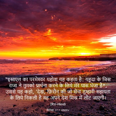 Picture 03 - यिर्मयाह 37:7 HINIRV - “इस्राएल का - Bible Verse Picture