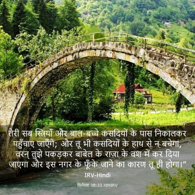 Picture 03 - यिर्मयाह 38:23 HINIRV - तेरी सब स्त्रियाँ - Bible Verse Picture