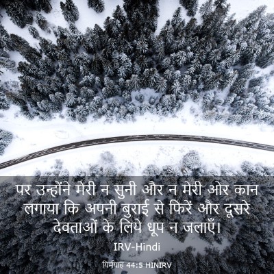 Picture 03 - यिर्मयाह 44:5 HINIRV - पर उन्होंने मेरी न - Bible Verse Picture