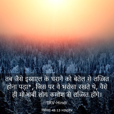Picture 03 - यिर्मयाह 48:13 HINIRV - तब जैसे इस्राएल के - Bible Verse Picture