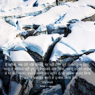 Picture 03 - यिर्मयाह 5:3 HINIRV - हे यहोवा, क्या तेरी - Bible Verse Picture