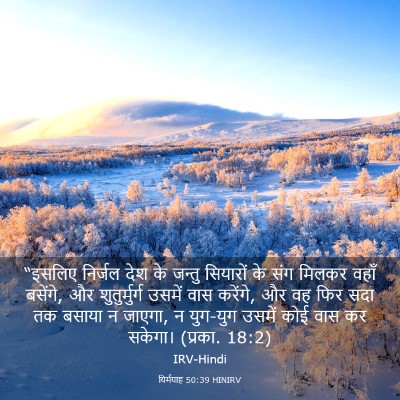 Picture 03 - यिर्मयाह 50:39 HINIRV - “इसलिए निर्जल देश - Bible Verse Picture