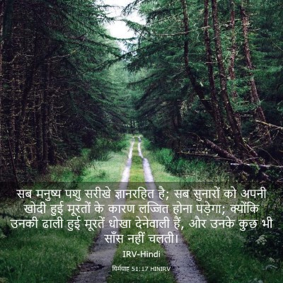 Picture 03 - यिर्मयाह 51:17 HINIRV - सब मनुष्य पशु - Bible Verse Picture