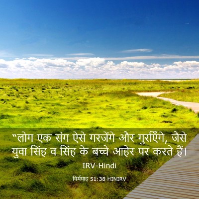 Picture 03 - यिर्मयाह 51:38 HINIRV - “लोग एक संग ऐसे - Bible Verse Picture