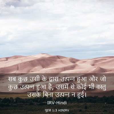 Picture 03 - यूहन्ना 1:3 HINIRV - सब कुछ उसी के - Bible Verse Picture