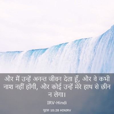 Picture 03 - यूहन्ना 10:28 HINIRV - और मैं उन्हें - Bible Verse Picture
