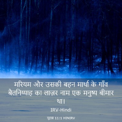 Picture 03 - यूहन्ना 11:1 HINIRV - मरियम और उसकी बहन - Bible Verse Picture