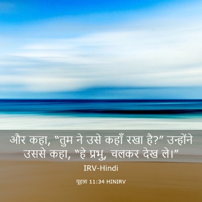 Picture 03 - यूहन्ना 11:34 HINIRV - और कहा, “तुम ने उसे - Bible Verse Picture