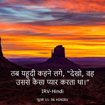 Picture 03 - यूहन्ना 11:36 HINIRV - तब यहूदी कहने लगे, - Bible Verse Picture