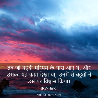 Picture 03 - यूहन्ना 11:45 HINIRV - तब जो यहूदी मरियम - Bible Verse Picture