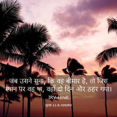 Picture 03 - यूहन्ना 11:6 HINIRV - जब उसने सुना, कि वह - Bible Verse Picture