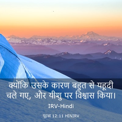 Picture 03 - यूहन्ना 12:11 HINIRV - क्योंकि उसके कारण - Bible Verse Picture