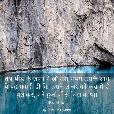 Picture 03 - यूहन्ना 12:17 HINIRV - तब भीड़ के लोगों ने - Bible Verse Picture