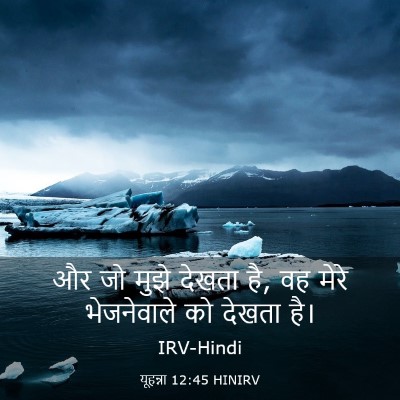 Picture 03 - यूहन्ना 12:45 HINIRV - और जो मुझे देखता - Bible Verse Picture