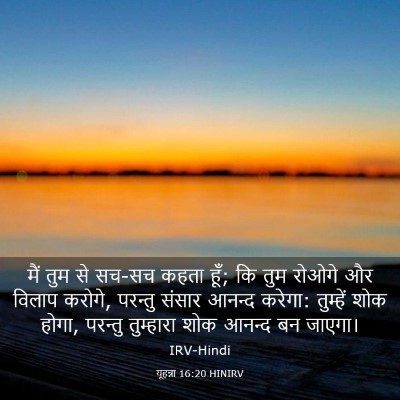 Picture 03 - यूहन्ना 16:20 HINIRV - मैं तुम से सच-सच - Bible Verse Picture