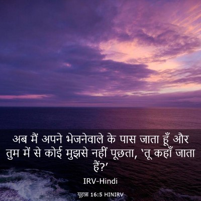 Picture 03 - यूहन्ना 16:5 HINIRV - अब मैं अपने - Bible Verse Picture