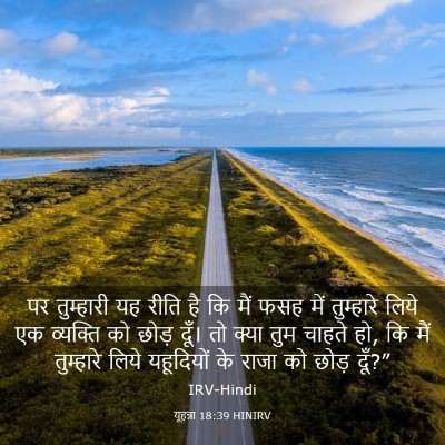Picture 03 - यूहन्ना 18:39 HINIRV - पर तुम्हारी यह - Bible Verse Picture