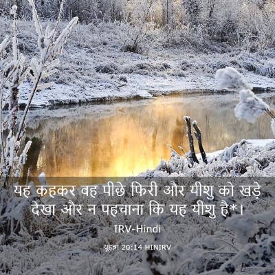 Picture 03 - यूहन्ना 20:14 HINIRV - यह कहकर वह पीछे - Bible Verse Picture