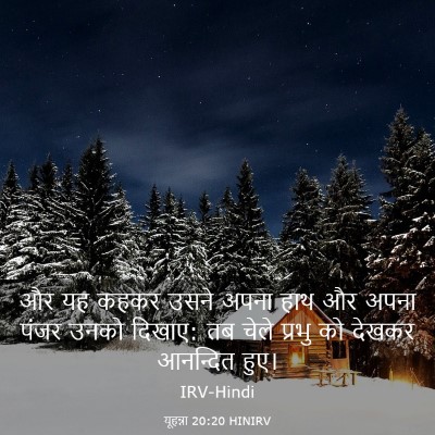 Picture 03 - यूहन्ना 20:20 HINIRV - और यह कहकर उसने - Bible Verse Picture