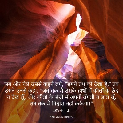 Picture 03 - यूहन्ना 20:25 HINIRV - जब और चेले उससे - Bible Verse Picture