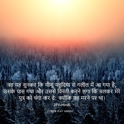 Picture 03 - यूहन्ना 4:47 HINIRV - वह यह सुनकर कि यीशु - Bible Verse Picture