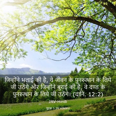 Picture 03 - यूहन्ना 5:29 HINIRV - जिन्होंने भलाई की - Bible Verse Picture