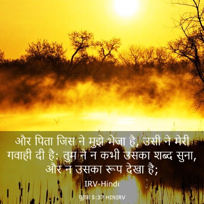 Picture 03 - यूहन्ना 5:37 HINIRV - और पिता जिस ने मुझे - Bible Verse Picture