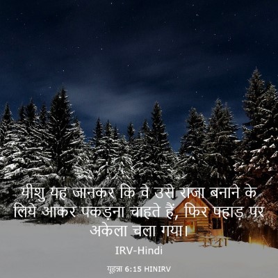 Picture 03 - यूहन्ना 6:15 HINIRV - यीशु यह जानकर कि वे - Bible Verse Picture