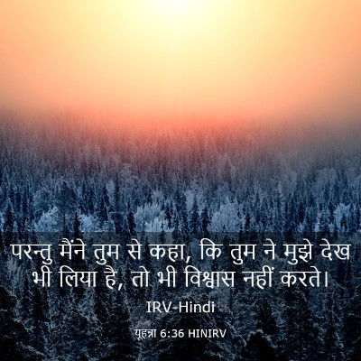 Picture 03 - यूहन्ना 6:36 HINIRV - परन्तु मैंने तुम - Bible Verse Picture