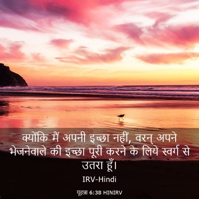 Picture 03 - यूहन्ना 6:38 HINIRV - क्योंकि मैं अपनी - Bible Verse Picture