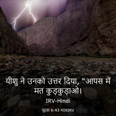 Picture 03 - यूहन्ना 6:43 HINIRV - यीशु ने उनको उत्तर - Bible Verse Picture