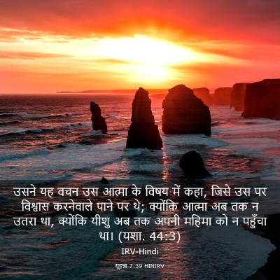 Picture 03 - यूहन्ना 7:39 HINIRV - उसने यह वचन उस - Bible Verse Picture