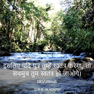 Picture 03 - यूहन्ना 8:36 HINIRV - इसलिए यदि पुत्र - Bible Verse Picture