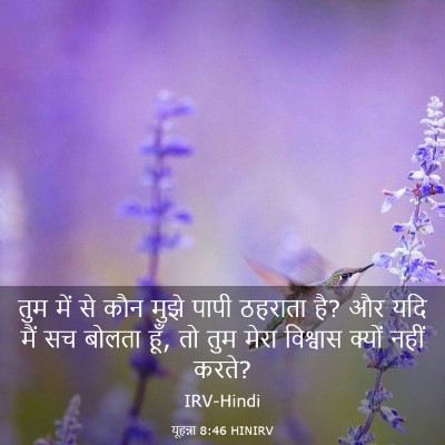 Picture 03 - यूहन्ना 8:46 HINIRV - तुम में से कौन मुझे - Bible Verse Picture