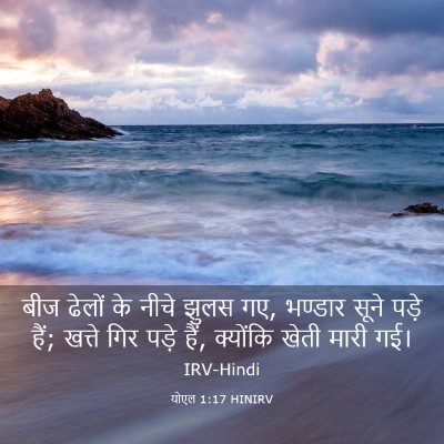 Picture 03 - योएल 1:17 HINIRV - बीज ढेलों के नीचे - Bible Verse Picture