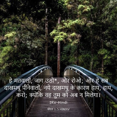Picture 03 - योएल 1:5 HINIRV - हे मतवालों, जाग - Bible Verse Picture