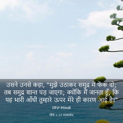 Picture 03 - योना 1:12 HINIRV - उसने उनसे कहा, - Bible Verse Picture
