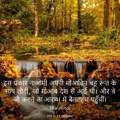 Picture 03 - रूत 1:22 HINIRV - इस प्रकार नाओमी - Bible Verse Picture
