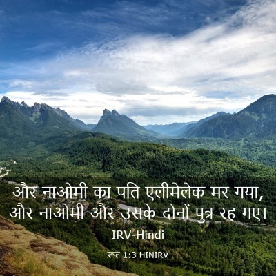 Picture 03 - रूत 1:3 HINIRV - और नाओमी का पति - Bible Verse Picture