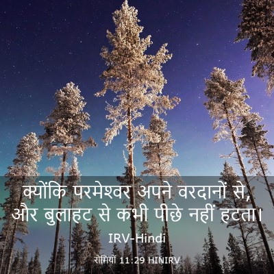 Picture 03 - रोमियों 11:29 HINIRV - क्योंकि परमेश्‍वर - Bible Verse Picture