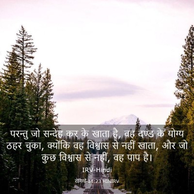 Picture 03 - रोमियों 14:23 HINIRV - परन्तु जो सन्देह - Bible Verse Picture