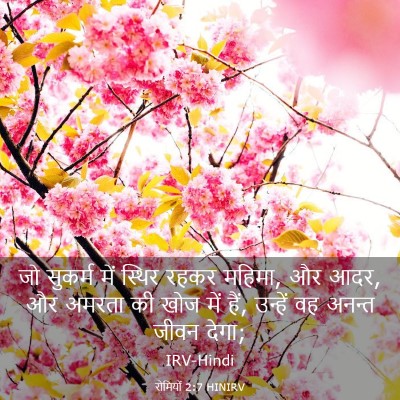 Picture 03 - रोमियों 2:7 HINIRV - जो सुकर्म में - Bible Verse Picture